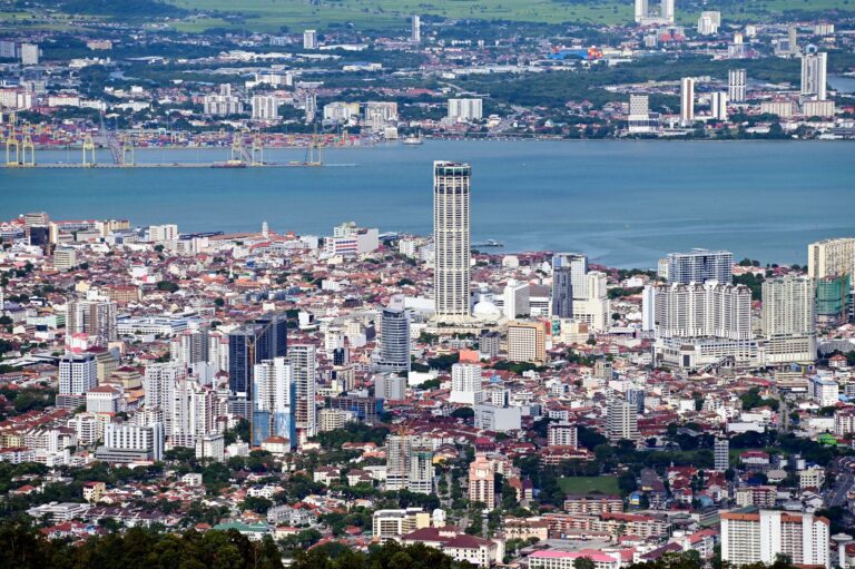 penang-george-town - Inspiring travel guide penang travel guide aerial view of george town and the coast