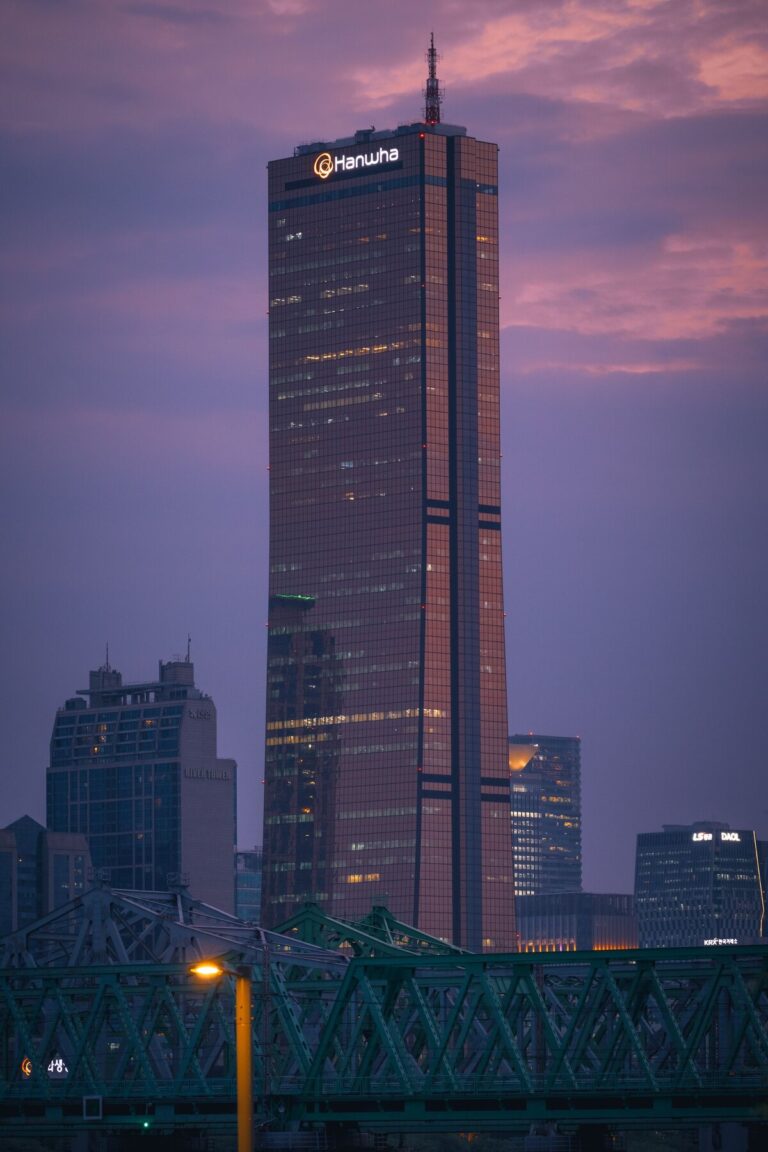 Seoul skyline evening