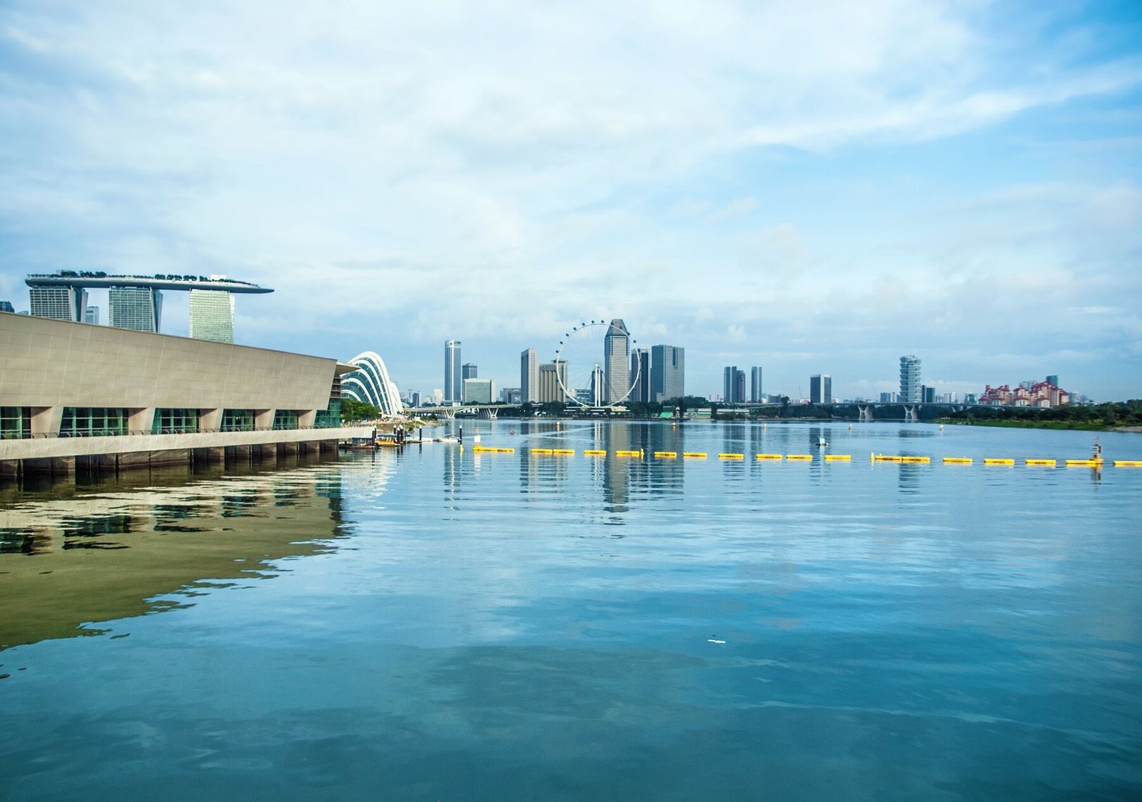 Singapore airport to city route ending at Marina Bay